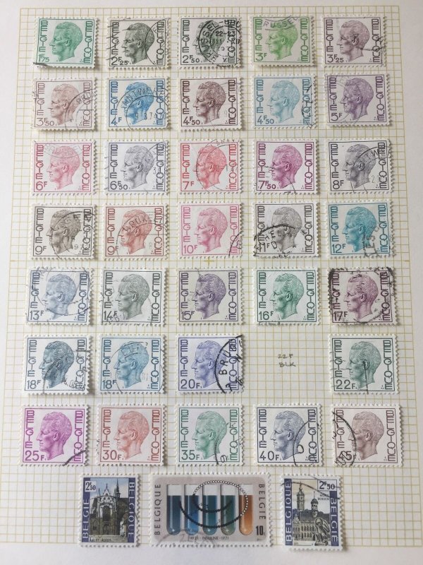 BELGIUM 1960s/70s Used on Pages(Apx 200 Items) Apr 745 