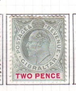 Gibraltar Sc 52a 1907 2 d  EVII stamp used