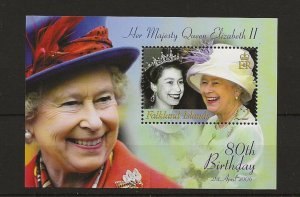 Falkland Is 2006 Queens 80th birthday miniature sheet sg.MS1042  MNH