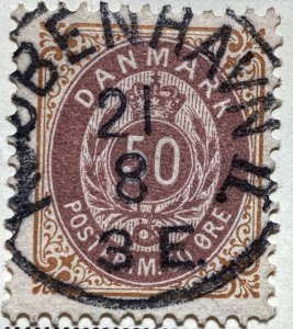 AlexStamps DENMARK #51 VF Used SON