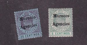 MOROCCO AGENCIES # 20+ 23 VF-MLH KEV11 ISSUES CAT VALUE $26