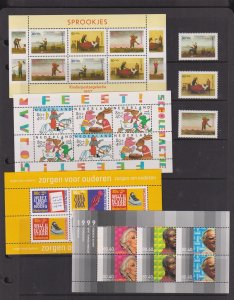 Netherlands - Semi-postal stamps and souvenir sheets, cat. $ 32.55