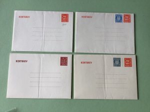 Norway 1970 Kortbrev postal letter unused 4 item Ref A1970