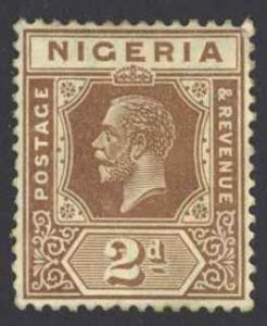 Nigeria Sc# 22 MH 1927 2p red brown King George VI