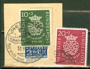 DG: Germany B314 used on piece; B315 used CV $92.50