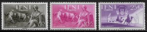 Ifni #76, B21-2 MNH Set - Farmer Plowing - Statue of Justice