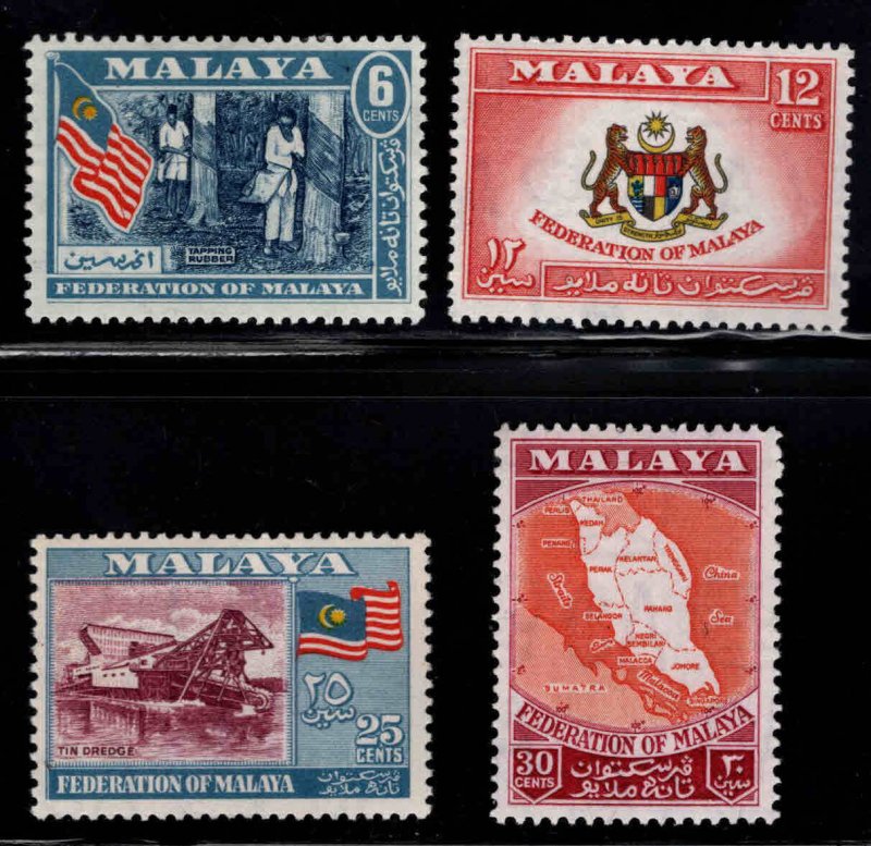 MALAYA Federation stamp set Scott 80-83 MH*