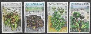 BRITISH INDIAN OCEAN TERR SG77/80 1975 WILDLIFE  MTD MINT