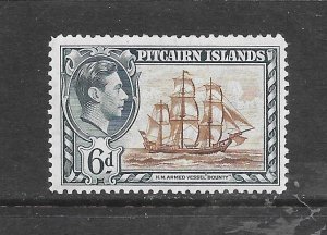 PITCAIRN ISLANDS - CLEARANCE  #6 H.M.ARMED VESSEL BOUNTY MNH