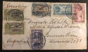 1930 Mexico City Mexico Early Airmail Cover To Buenos Aires Argentina Sc# C4