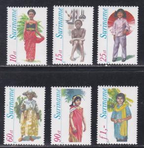 Suriname #  541-546, Native Costumes, NH, 1/2 Cat.