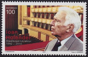 Austria - 2010 - Scott #2265 - MNH - Music Vienna State Opera Ioan Holender