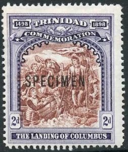 Trinidad and Tobago SG125 1898 2d Opt SPECIMEN Fresh M/M