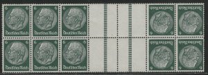 Germany Scott # 419 (10), 4 labels, mint nh, se-tenant, tete beche, Mi# 2xKZ22.3