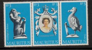 MAURITIUS SG549/51 1978 CORONATION MNH