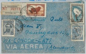 43381 -  ARGENTINA - POSTAL HISTORY  - REGISTERED AIRMAIL COVER to AUSTRIA 1941