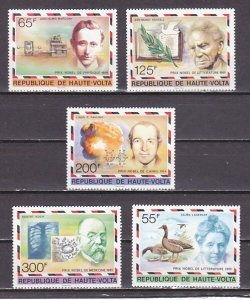 Burkina Faso, Scott cat. 440-444. Nobel Prize Winners issue.