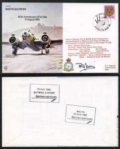 B35b Martin Baltimore 40th Anniv of VJ Day Pilot Signed