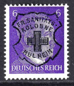 GERMANY 510 FR. SANITÄTS. KOLONNE MÜLHEIM OVERPRINT OG NH U/M F/VF