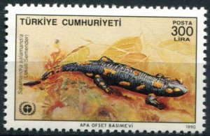 Turkey Sc#2472 MNH, 300L multi, International Environment Day, Amphibian (1990)