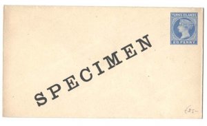 Turks & Caicos 1895 2½d Postal Envelope HG1a 'specimen' ovpt fine unused