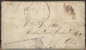 USA 1865 Civil War Letter Camp Dennison Miamiville Ohio Cover Contents 105894