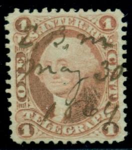 US #R4c 1¢ Telegraph, used, XF