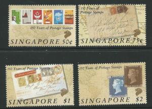 SINGAPORE SG619/22 1990 PENNY BLACK MNH 