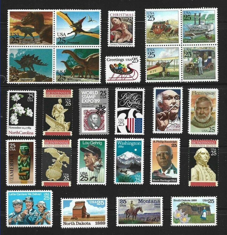 1989 Commemoratives Year Set (2347//2437) 26 var., MNH, (2)