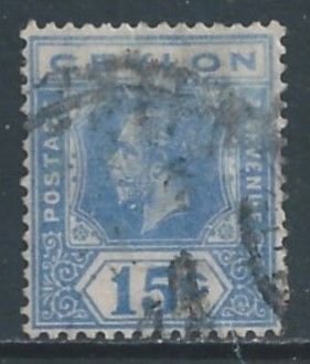 Ceylon #235 Used 15c King George V