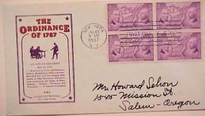 US FDC  ORDINANCE 1937