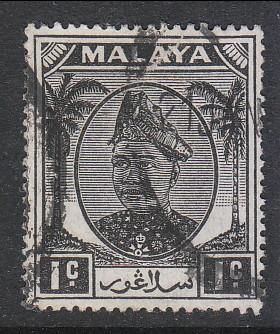 Malaya Selangor 1949 Sc 80 1c Used