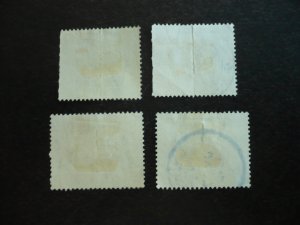 Stamps - South Africa - Scott#90a,90b,91a,91b,92,93 - Used Pairs of 2 Stamps