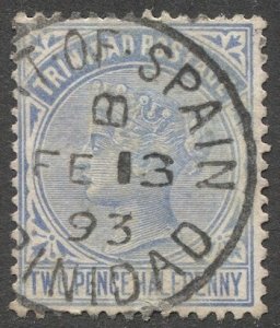 TRINIDAD 1883 Sc 70a F-VF Used 2-1/2d QV, PORT OF SPAIN Postmark / Cancel