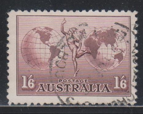 Australia,  1sh6p Hemispheres (SC# C4) Used