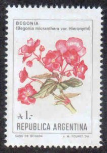 Argentina #1524 ~ Flowers ~ Mint, NH ( 1985)