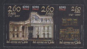 Chile - 2007 - SC 1484 - NH - Strip of 3 