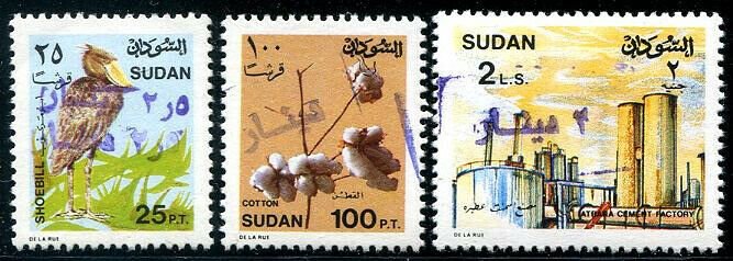 HERRICKSTAMP SUDAN Sc.# 436-38 1992 Surcharges