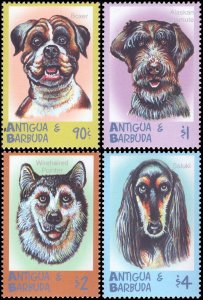 Antigua & Barbuda 2000 Sc 2354-2357 Dog Boxer Malamute Pointer Saluki CV $5.50