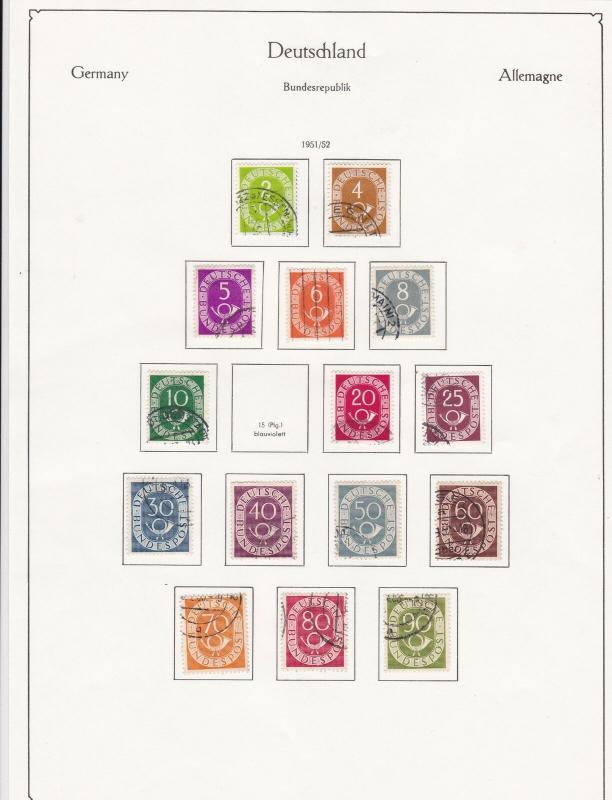 german 1951/52 stamps page ref 18723