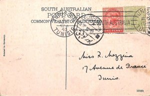 ac6720 -  SOUTH AUSTRALIA  - Postal History - POSTCARD to TUNIS via SUEZ !  1910