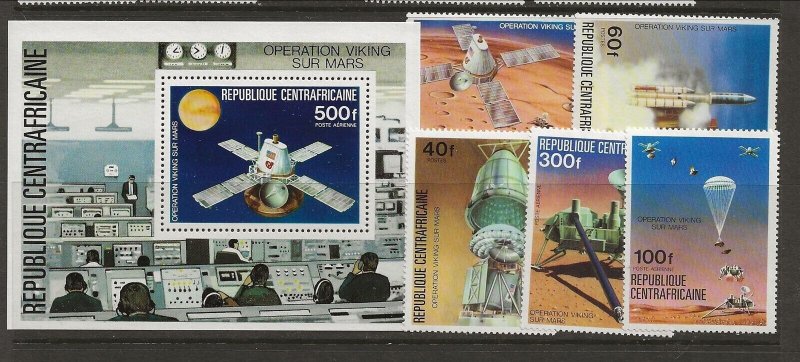 CENTRAL AFRICAN REPUBLIC Sc 257-8,C151-4 NH issue of 1978 - SPACE 