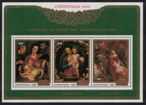 Cook Is. Paintings by Rubens Christmas MS T1 1986 MNH SG#MS1083