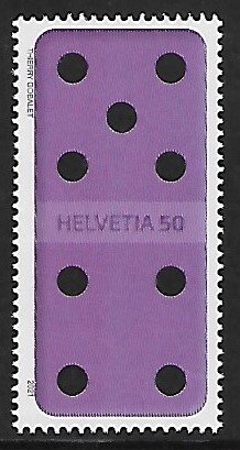 Switzerland # 1833 - Domino, Violet - MNH.....{Y}