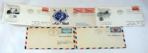 5 USA AirMail Stamps FDC SC# C20 C23 C32 C33 First Day Cover Collection