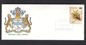 Guyana, Scott cat. 1495. Christopher Columbus RED o/print. First Day Cover. ^