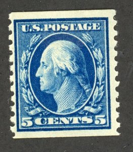 US 447 MH 1914 5c blue