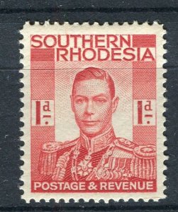 RHODESIA; 1937 early GVI issue fine Mint hinged 1d. value