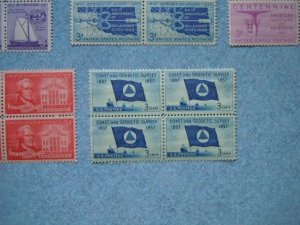 1957 Blocks of 4 Set Complete #1086-1099  14 Blocks MNH OG VF