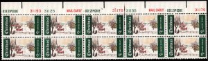 US #1384 CHRISTMAS MNH TOP PLATE BLOCK #31193-31125-31178-31135-31179